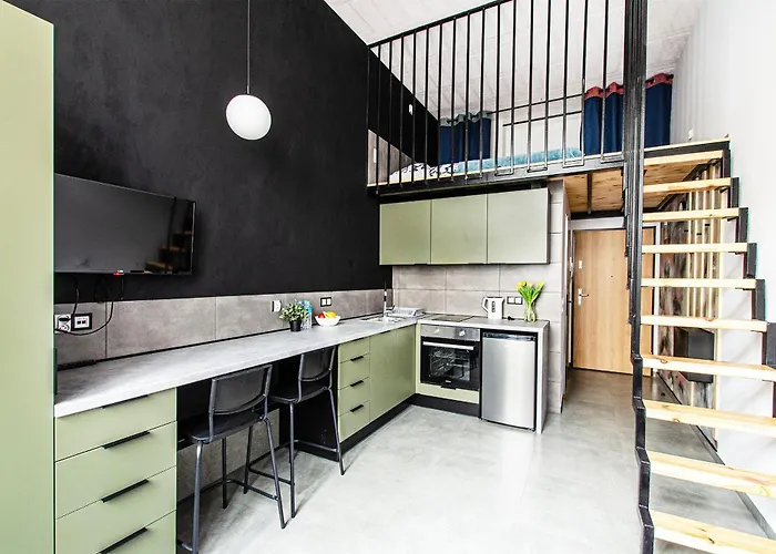 Apartment Loft Center Apartments- Parking, Wifi, 24h Check-in